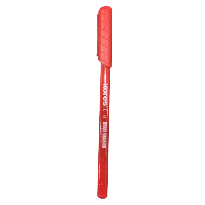 BOLIGRAFO TRANSPARENTE K1-F ROJO