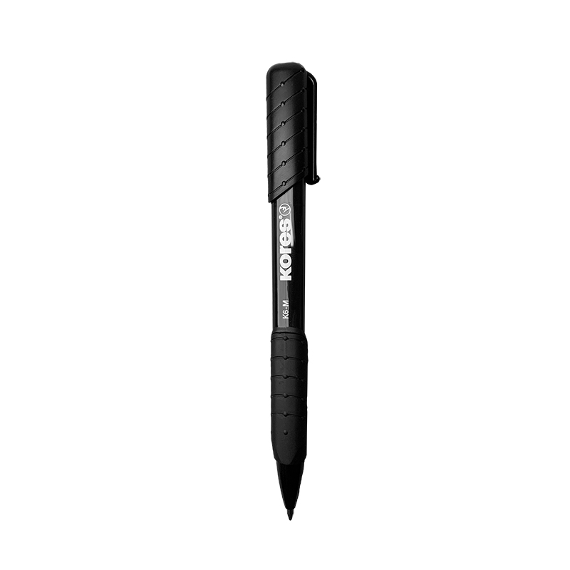 BOLIGRAFO RETRACTIL TRANSPARENTE K6-M NEGRO SOFTGRIP