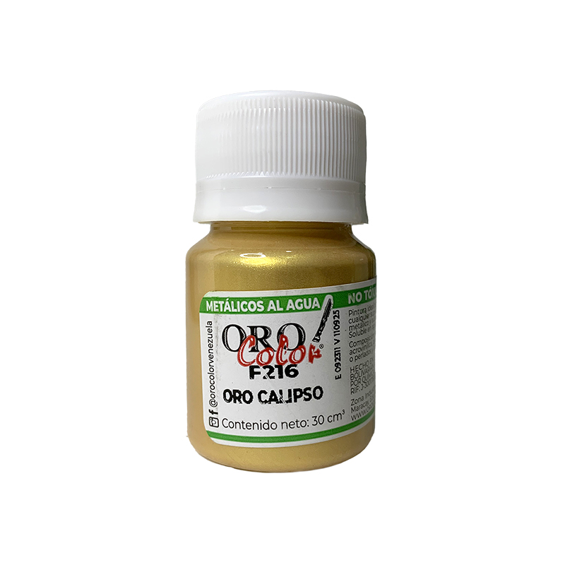 PINTURA METALICOS AL AGUA ORO CALIPSO 30ML