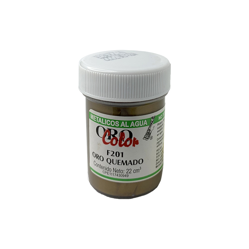 PINTURA METALICOS AL AGUA ORO QUEMADO 22ML
