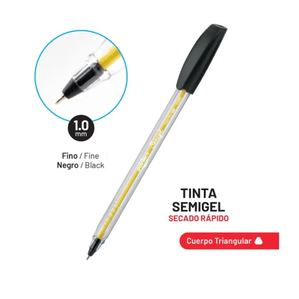 BOLIGRAFO SEMIGEL NEGRO ULTRA PRECISION - MY WAY 1.0MM
