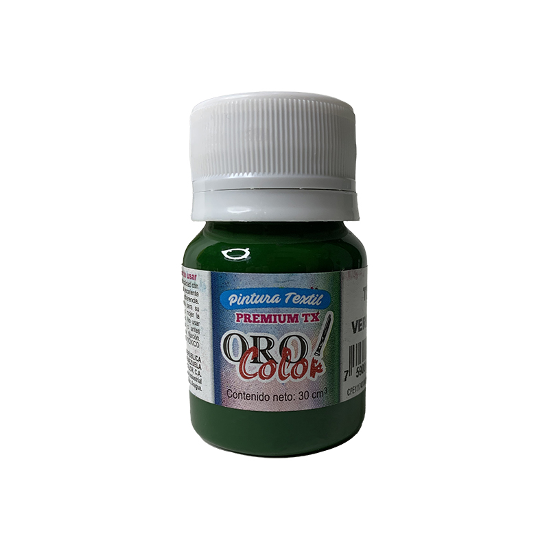 PINTURA TEXTIL PREMIUM VERDE HOJA 30ML