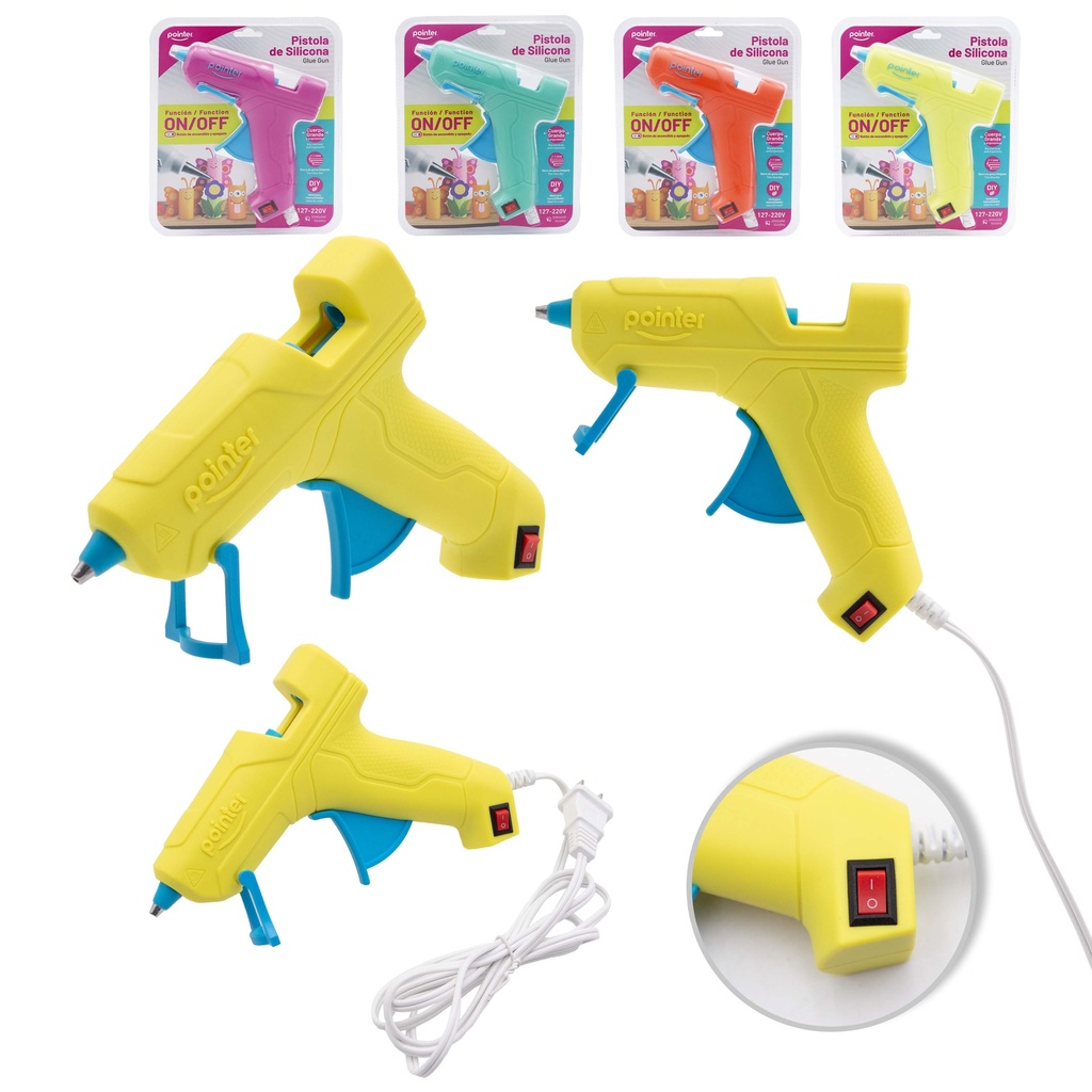 PISTOLA DE SILICONA CON INTERRUPTOR DE ENCENDIDO - 20W