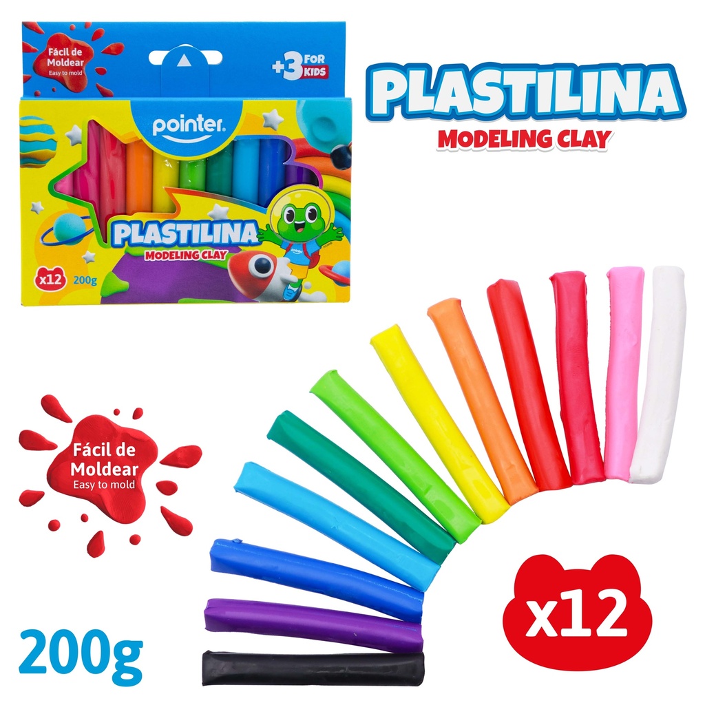 PLASTILINA x 12 COLORES