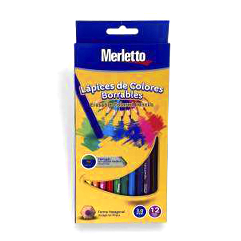 SET DE 12 LAPICES DE COLORES BORRABLES