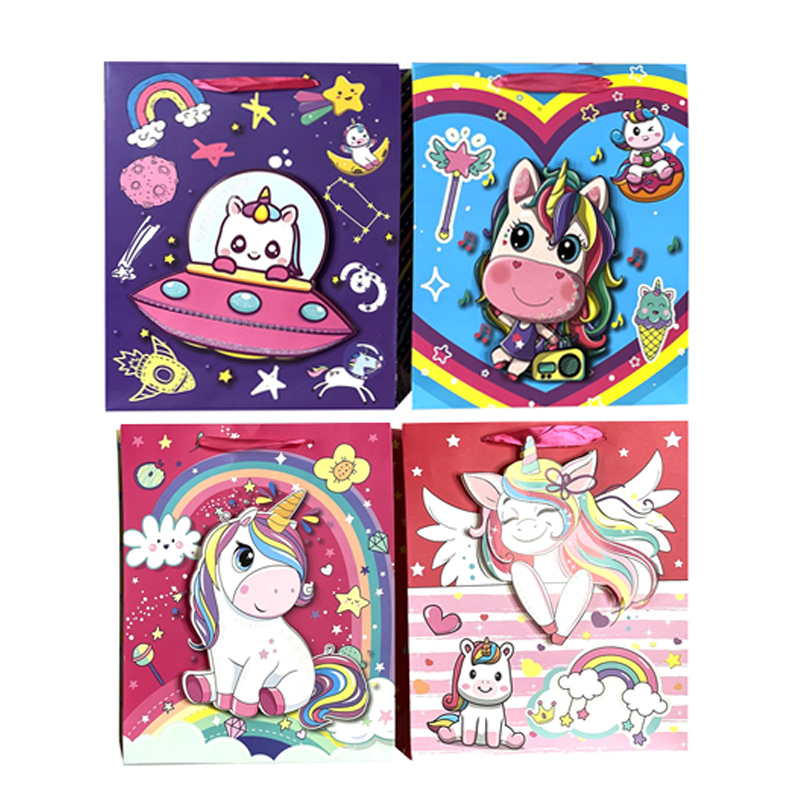 BOLSA DE REGALO 3D (UNICORNIO) L