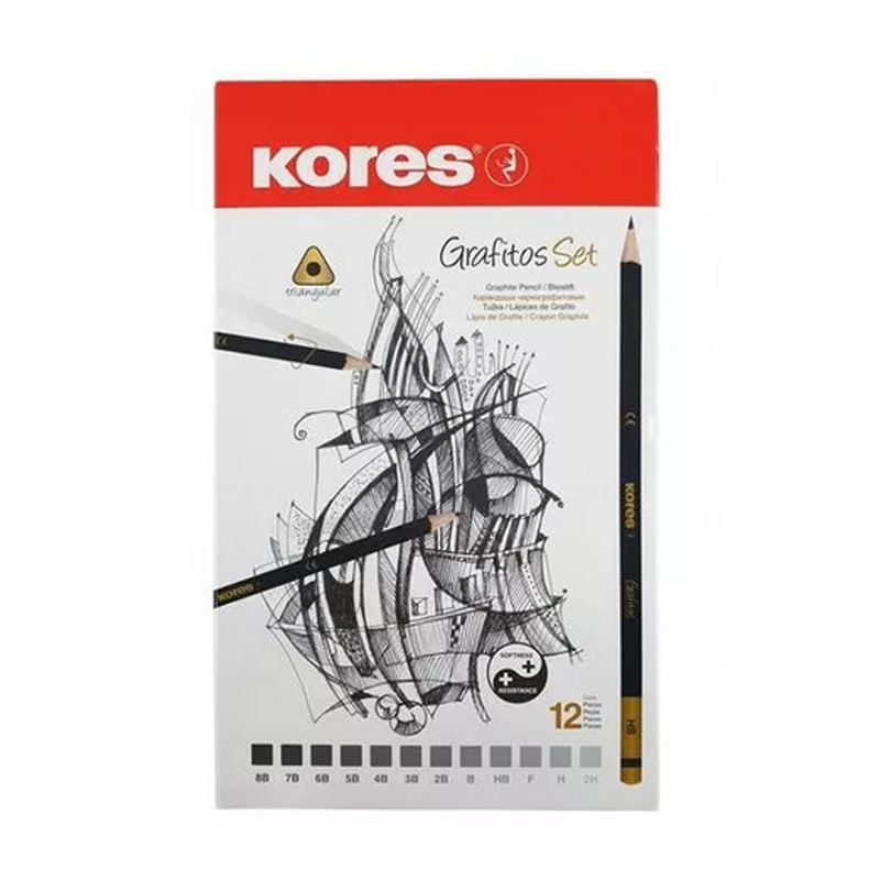SET DE LAPICES GRAFITO GRADUADOS x12PZS