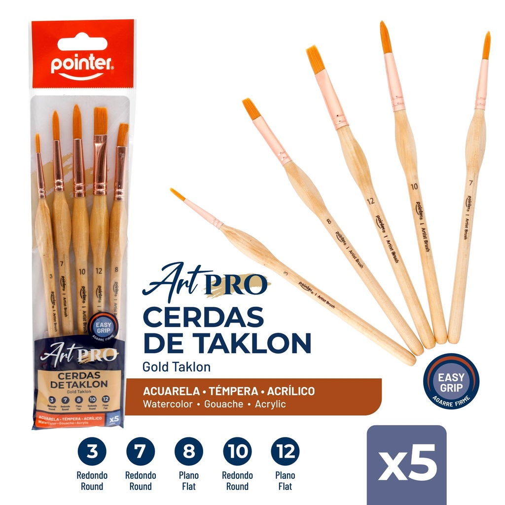 SET DE PINCELES ART PRO x5PZAS