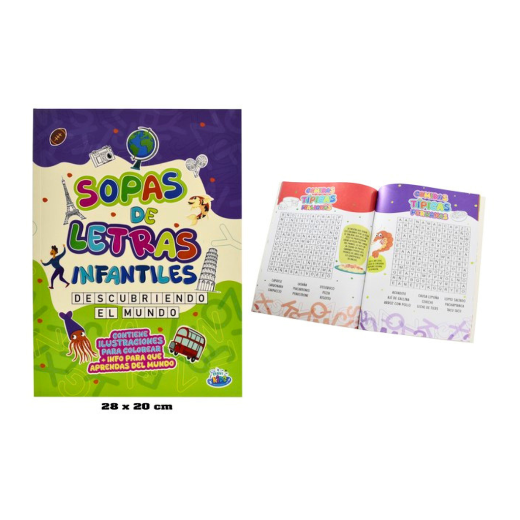 SOPAS DE LETRAS INFANTILES-DESCUBRIENDO EL MUNDO