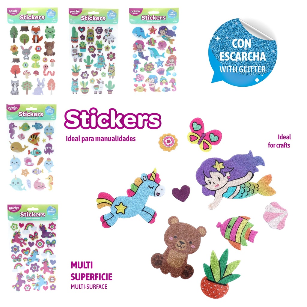 STICKERS ESCARCHADOS 