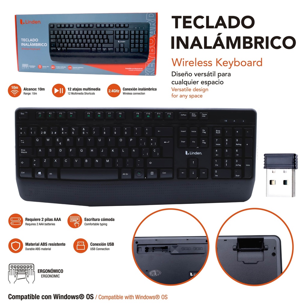 TECLADO DE COMPUTADORA INALAMBRICO