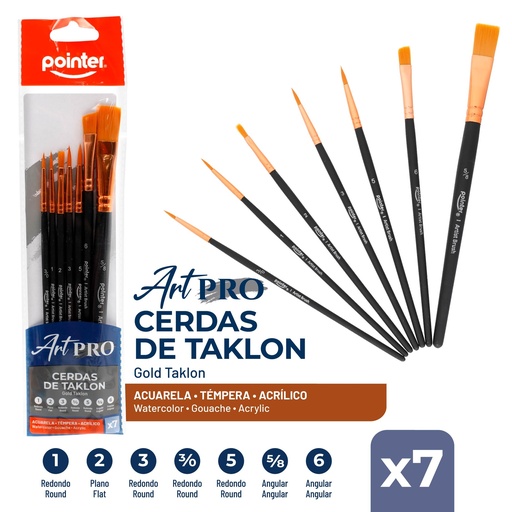 [AB-2-7] SET DE PINCELES x 7 pzas