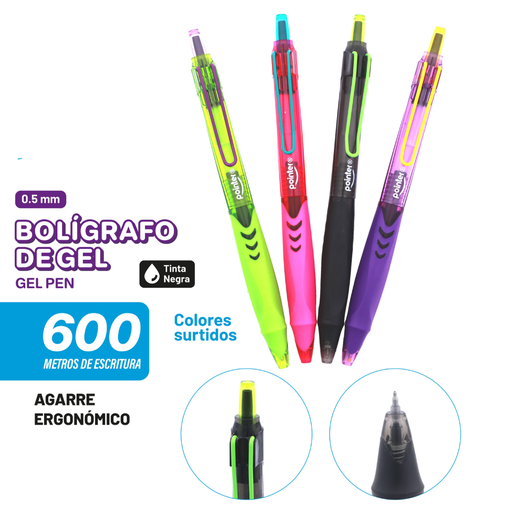 [GIP-2514] BOLIGRAFO GEL 0.5 MM NEGRO UNIDAD