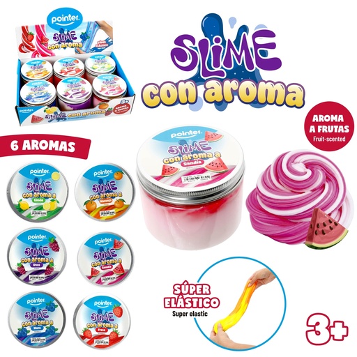 [SL-2611] SLIME CON AROMA FRUTAS 6PZAS
