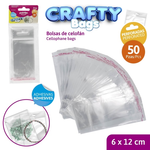 [OBH-612-S] BOLSAS CELOFAN PERFORADAS 50PZAS