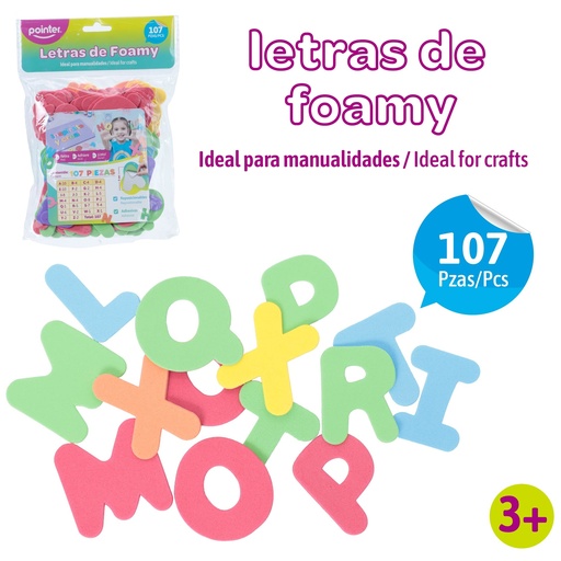 [ANC-2207] LETRAS FOAMY COLORES 107PZAS