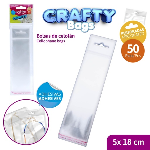 [OBH-27-S] BOLSAS DE CELOFAN ADHESIVAS 5x8cm
