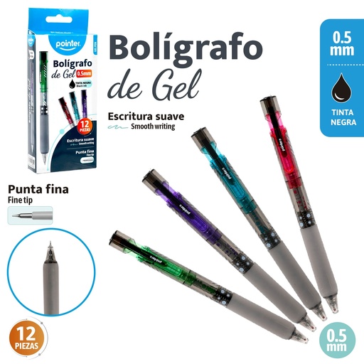 [GIP-2622] BOLIGRAFO GEL 0.5MM NEGRO