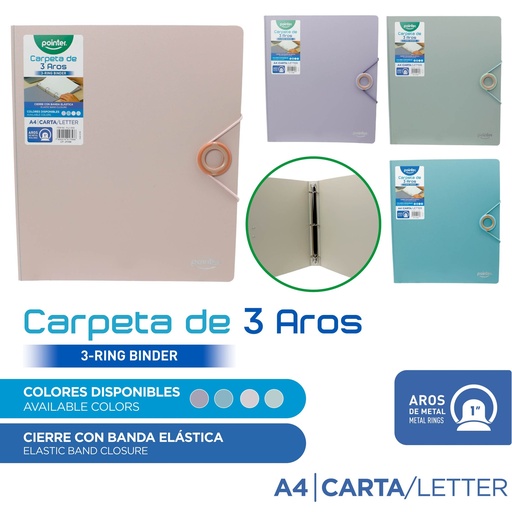 [FL2-2505] CARPETA PLASTICA 3 AROS