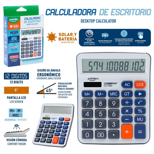 [CLP-2363] CALCULADORA DE ESCRITORIO - 12 DIGITOS
