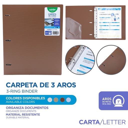 [FL4-25158] CARPETA 3 AROS 1"