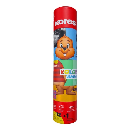 [93515.21] COLORES JUMBO TWIST&TURN x12PZS+SACAPUNTAS