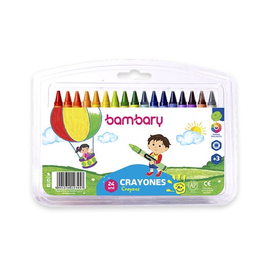 [205-2015/202] CRAYONES COLORES BRILLANTES x24UNDS