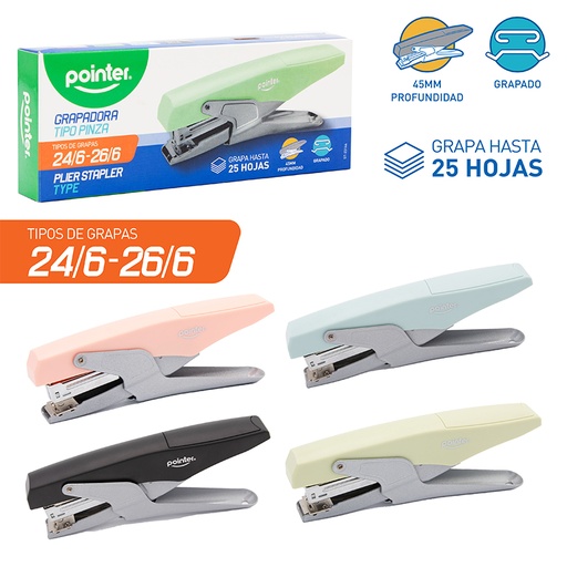 [ST-23144] GRAPADORA TIPO PINZA- 25 HOJAS
