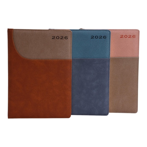 [783-2033297] AGENDA 2026 A5 BORDE DORADO PAPEL AMARILLO 184 PAG 14.5x21.1