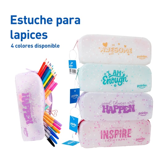[PC-2475] CARTUCHERA DE SILICONA ESCARCHADA