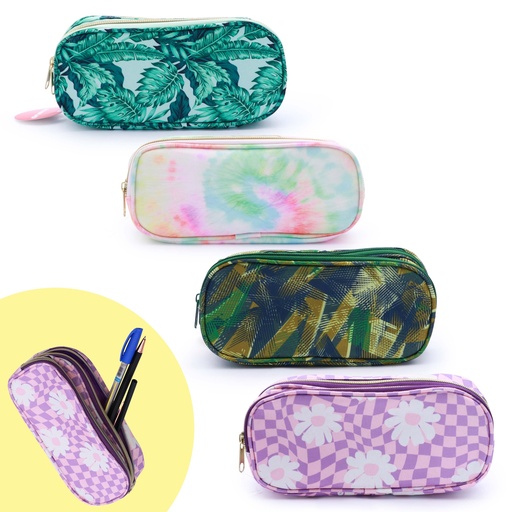 [PC-24126] CARTUCHERA ESTAMPADA DOBLE BOLSILLO