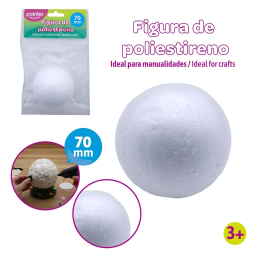 [PSB-170] FIGURA DE POLIESTIRENO (ESFERA 70mm)