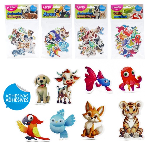 [ANC-23205] FIGURAS DE FOAMY ADHESIVAS (ANIMALES SALVAJES)