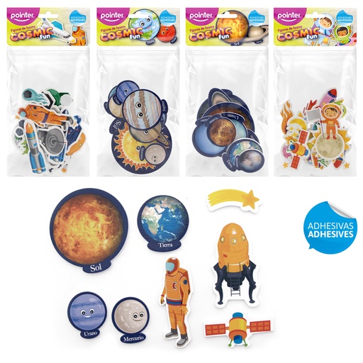 [ANC-23115] FIGURAS DE FOAMY ADHESIVAS COSMIC FUN (SISTEMA SOLAR)