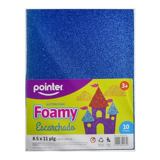 [GL-EVA-7022] FOAMY ESCARCHADO AZUL REY - CARTA (20x30CM)