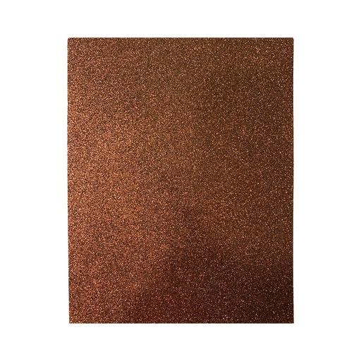 [GL-EVA-7014] FOAMY ESCARCHADO MARRON - CARTA (20x30CM)