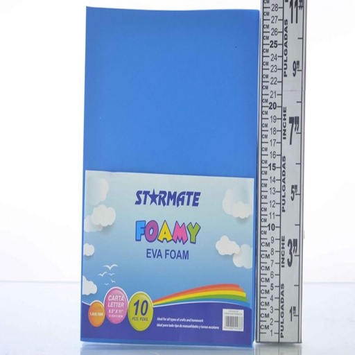 [STR-EVA-019] FOAMY LISO CARTA 8.5X11" TURQUESA