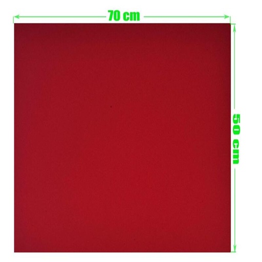 [STR-SOL-CART002] FOAMI LISO 50X70CM  ROJO