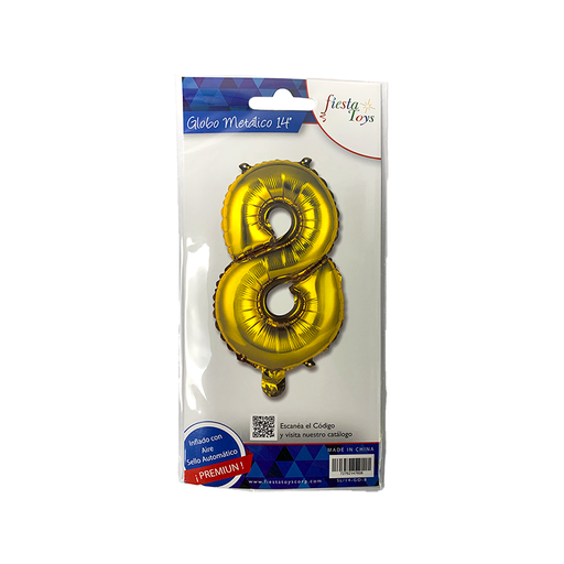 [SL/14-GO-8] GLOBO METALICO 14" N 8