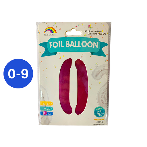 [A959-BLNB-BP-1] GLOBO NUMERO ROSA 42 