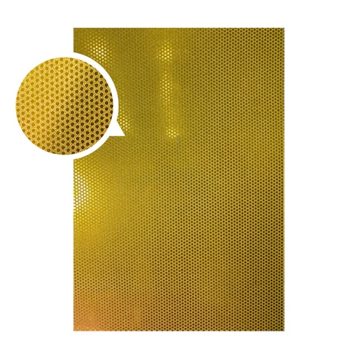 [140.31.10] CARTULINA ESCARCHADA MICRO-FANTASÍA ORO LUNARES 350GR 50x70CM