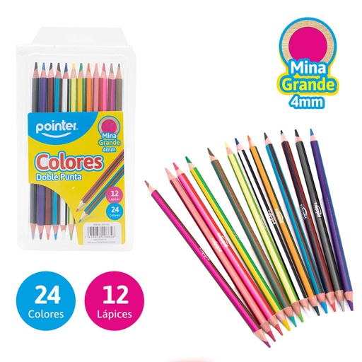 [DCP-412]  COLORES DOBLE PUNTA X12 