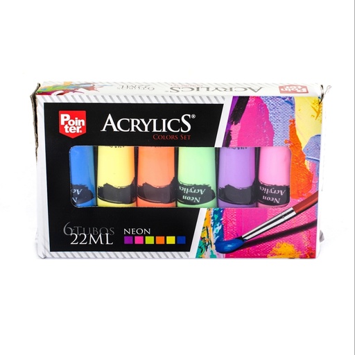 [NAP-6-22ML] ACRILICO NEON X6