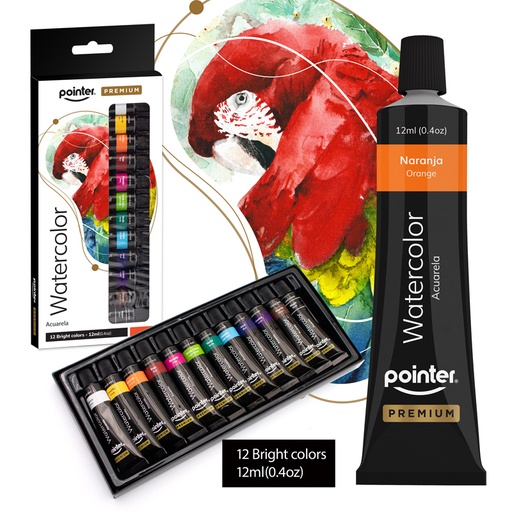 [WCP-2298] SET DE ACUARELAS PREMIUM 12ml x12 COLORES