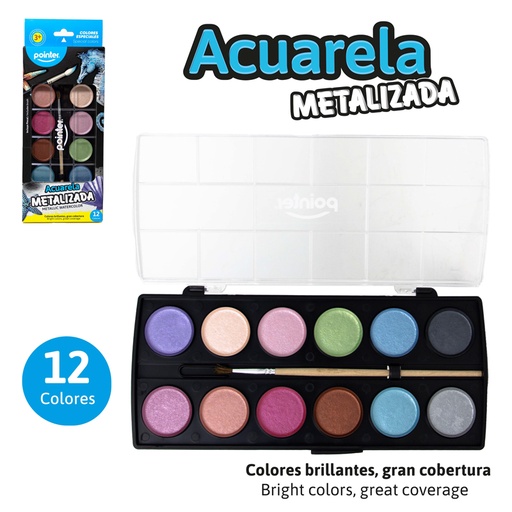 [WC-2391] ACUARELA METALIZADA X12