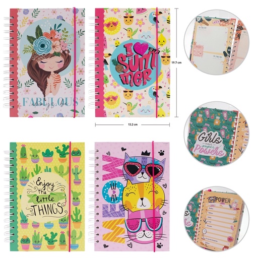 [NB-1715] AGENDA ESPIRAL + STICKERS