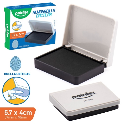 [SP-122-P] ALMOHADILLA DACTILAR 5.7x4CM 