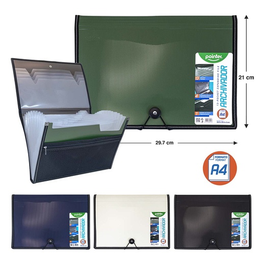 [FL1-42] ARCHIVADOR EXPANDIBLE 13 BOLSILLOS - A4 21x29,7CM