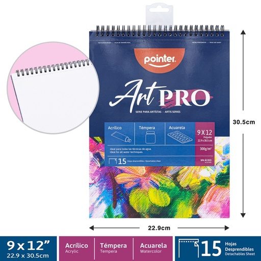 [DBWA-300-912] BLOCK DE DIBUJO 9 x12" x 15 HOJAS