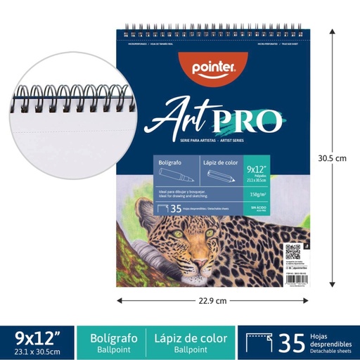 [DBCO-150-912] BLOCK DE DIBUJO 9"x12" x 35 HOJAS